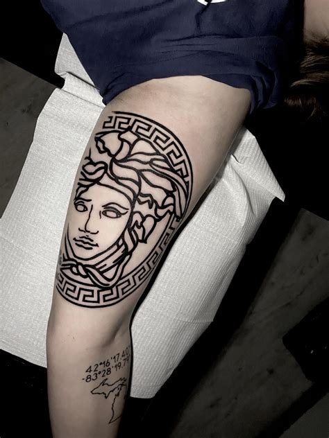 versace lion tattoo|medusa tattoo meaning for female.